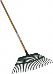 SEYMOUR-MIDWEST - Shrub Rake with 48" Straight Vinyl Coated Steel Handle - 1/2" Blade Width, 31 Tines, 7" Tine Length - A1 Tooling