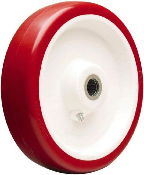 Hamilton - 8 Inch Diameter x 2 Inch Wide, Polyurethane on Polypropylene Caster Wheel - 1,200 Lb. Capacity, 2-3/16 Inch Hub Length, 3/4 Inch Axle Diameter, Straight Roller Bearing - A1 Tooling