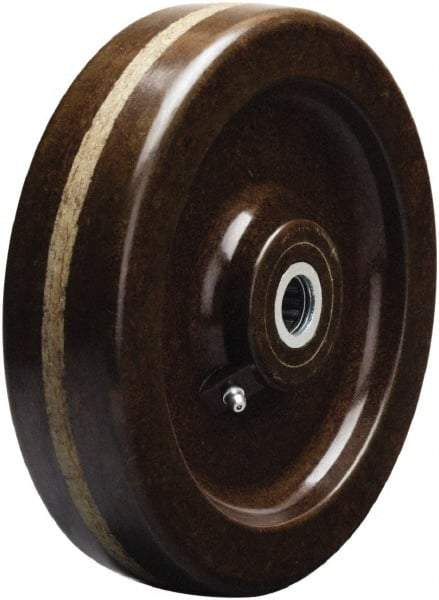 Hamilton - 8 Inch Diameter x 2 Inch Wide, Phenolic Caster Wheel - 1,400 Lb. Capacity, 2-3/16 Inch Hub Length, 1/2 Inch Axle Diameter, Straight Roller Bearing - A1 Tooling