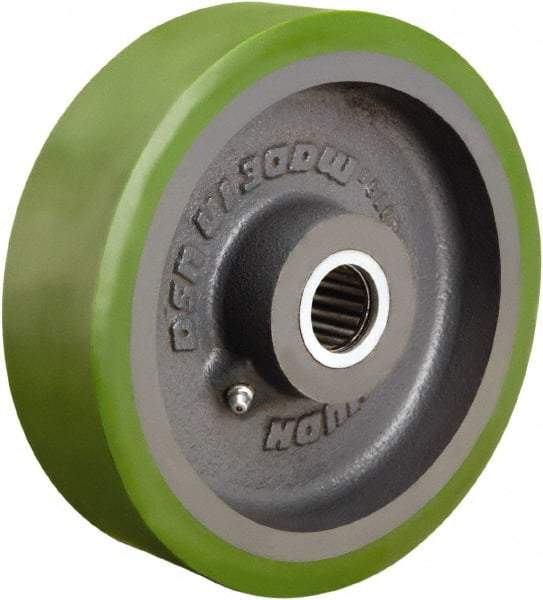 Hamilton - 7 Inch Diameter x 2 Inch Wide, Polyurethane on Cast Iron Caster Wheel - 1,400 Lb. Capacity, 2-1/4 Inch Hub Length, 5/8 Inch Axle Diameter, Straight Roller Bearing - A1 Tooling