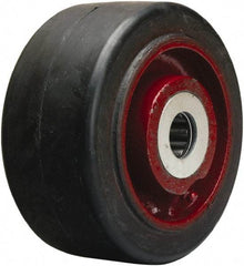 Hamilton - 6 Inch Diameter x 3 Inch Wide, Rubber on Cast Iron Caster Wheel - 680 Lb. Capacity, 3-1/4 Inch Hub Length, 1-1/4 Inch Axle Diameter, Straight Roller Bearing - A1 Tooling