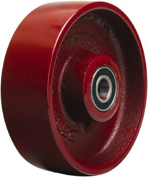 Hamilton - 6 Inch Diameter x 2 Inch Wide, Cast Iron Caster Wheel - 1,400 Lb. Capacity, 2-1/4 Inch Hub Length, 1/2 Inch Axle Diameter, Precision Ball Bearing - A1 Tooling