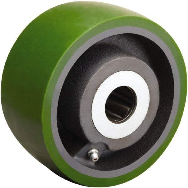 Hamilton - 5 Inch Diameter x 2-1/2 Inch Wide, Polyurethane on Cast Iron Caster Wheel - 1,300 Lb. Capacity, 2-3/4 Inch Hub Length, 1-1/4 Inch Axle Diameter, Straight Roller Bearing - A1 Tooling