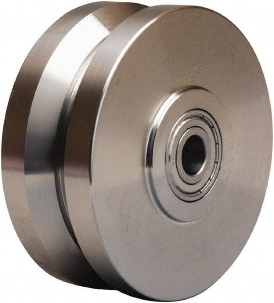 Hamilton - 5 Inch Diameter x 2 Inch Wide, Stainless Steel Caster Wheel - 950 Lb. Capacity, 2-1/2 Inch Hub Length, 1/2 Inch Axle Diameter, Stainless Steel Precision Ball Bearing - A1 Tooling