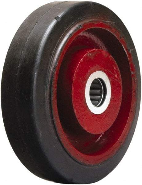 Hamilton - 5 Inch Diameter x 1-1/2 Inch Wide, Rubber on Cast Iron Caster Wheel - 240 Lb. Capacity, 1-5/8 Inch Hub Length, 3/4 Inch Axle Diameter, Straight Roller Bearing - A1 Tooling