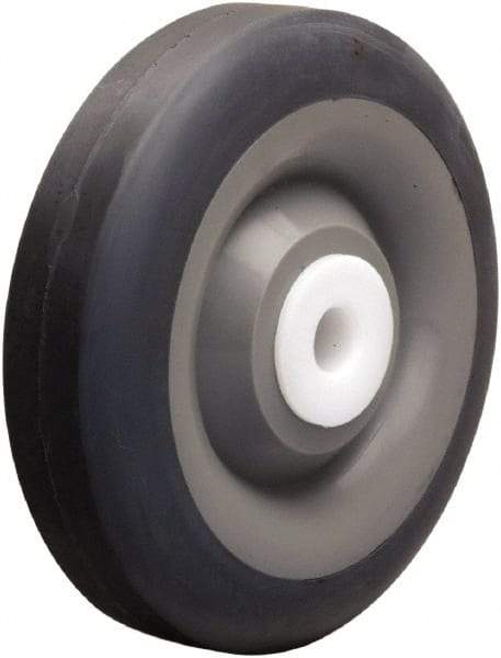 Hamilton - 5 Inch Diameter x 1-3/8 Inch Wide, Rubber on Thermoplastic Caster Wheel - 275 Lb. Capacity, 1-1/2 Inch Hub Length, 1/2 Inch Axle Diameter, Delrin Bearing - A1 Tooling