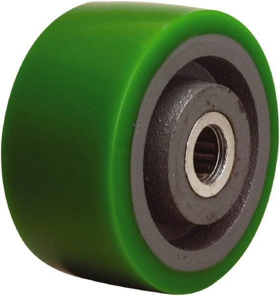 Hamilton - 4 Inch Diameter x 2 Inch Wide, Polyurethane on Cast Iron Caster Wheel - 750 Lb. Capacity, 2-1/4 Inch Hub Length, 1/2 Inch Axle Diameter, Straight Roller Bearing - A1 Tooling