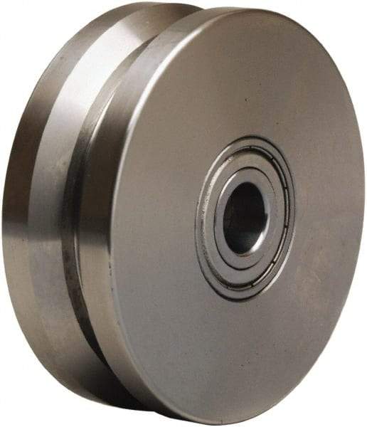 Hamilton - 4 Inch Diameter x 1-3/8 Inch Wide, Stainless Steel Caster Wheel - 600 Lb. Capacity, 1-5/8 Inch Hub Length, 1/2 Inch Axle Diameter, Stainless Steel Precision Ball Bearing - A1 Tooling