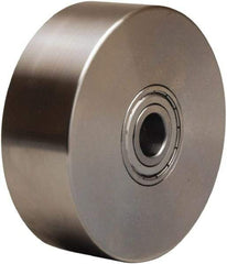 Hamilton - 4 Inch Diameter x 1-3/8 Inch Wide, Stainless Steel Caster Wheel - 600 Lb. Capacity, 1-9/16 Inch Hub Length, 1/2 Inch Axle Diameter, Delrin Bearing - A1 Tooling