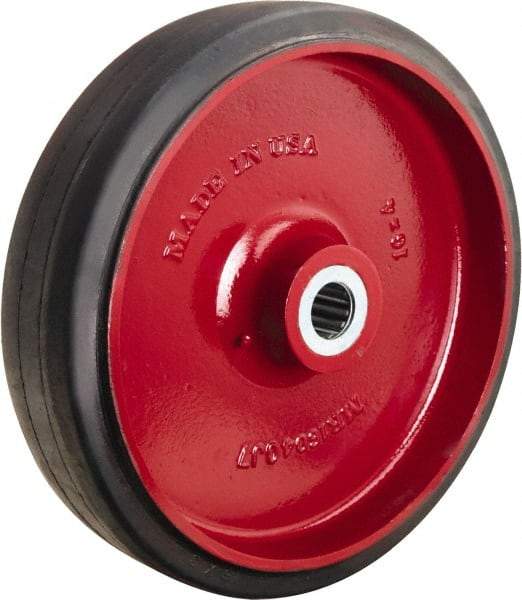 Hamilton - 16 Inch Diameter x 4 Inch Wide, Rubber on Cast Iron Caster Wheel - 1,990 Lb. Capacity, 4-1/4 Inch Hub Length, 2-7/16 Inch Axle Diameter, Plain Bore Bearing - A1 Tooling