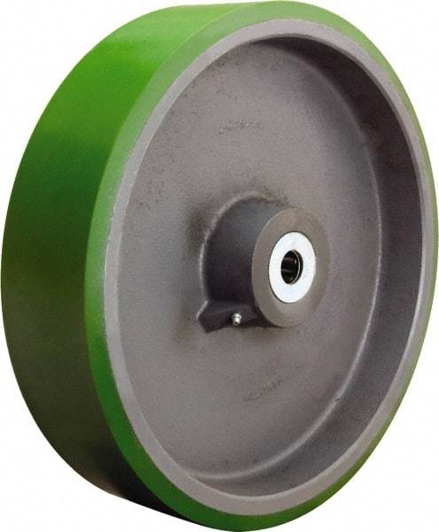 Hamilton - 18 Inch Diameter x 5 Inch Wide, Polyurethane on Cast Iron Caster Wheel - 8,400 Lb. Capacity, 5-1/4 Inch Hub Length, 3-1/4 Inch Axle Diameter, Plain Bore Bearing - A1 Tooling