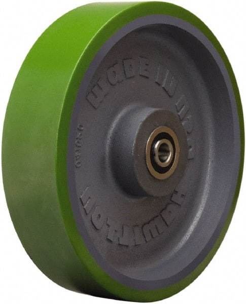 Hamilton - 12 Inch Diameter x 3 Inch Wide, Polyurethane on Cast Iron Caster Wheel - 3,500 Lb. Capacity, 3-1/2 Inch Hub Length, 1 Inch Axle Diameter, Sealed Precision Ball Bearing - A1 Tooling