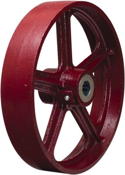 Hamilton - 12 Inch Diameter x 2 Inch Wide, Cast Iron Caster Wheel - 1,200 Lb. Capacity, 2-3/4 Inch Hub Length, 1 Inch Axle Diameter, Straight Roller Bearing - A1 Tooling