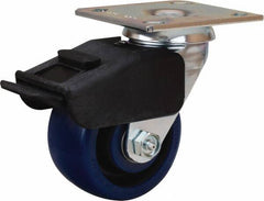 Hamilton - 4" Diam x 2" Wide x 5-5/8" OAH Top Plate Mount Swivel Caster - Polyurethane, 750 Lb Capacity, Precision Ball Bearing, 4 x 4-1/2" Plate - A1 Tooling