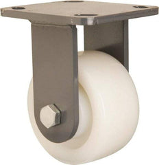 Hamilton - 4" Diam x 2" Wide x 5-5/8" OAH Top Plate Mount Rigid Caster - Nylon, Sealed Precision Ball Bearing, 4 x 4-1/2" Plate - A1 Tooling