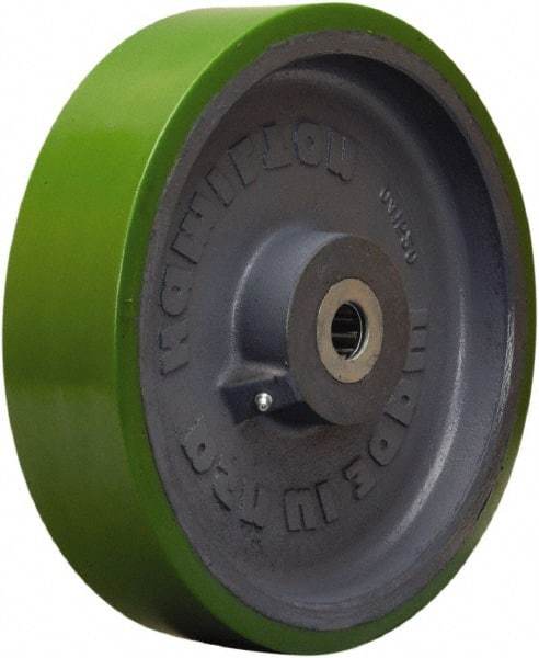 Hamilton - 12 Inch Diameter x 3 Inch Wide, Polyurethane on Cast Iron Caster Wheel - 3,500 Lb. Capacity, 3-1/4 Inch Hub Length, 1-1/2 Inch Axle Diameter, Straight Roller Bearing - A1 Tooling