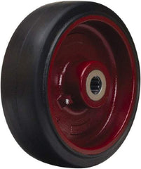 Hamilton - 12 Inch Diameter x 4 Inch Wide, Rubber on Cast Iron Caster Wheel - 1,600 Lb. Capacity, 4-1/4 Inch Hub Length, 1-1/2 Inch Axle Diameter, Straight Roller Bearing - A1 Tooling