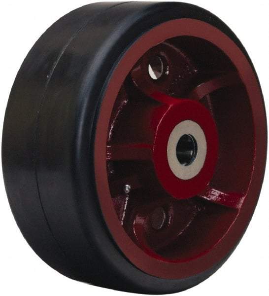 Hamilton - 14 Inch Diameter x 5 Inch Wide, Rubber on Cast Iron Caster Wheel - 2,300 Lb. Capacity, 5-1/4 Inch Hub Length, 1-1/2 Inch Axle Diameter, Straight Roller Bearing - A1 Tooling