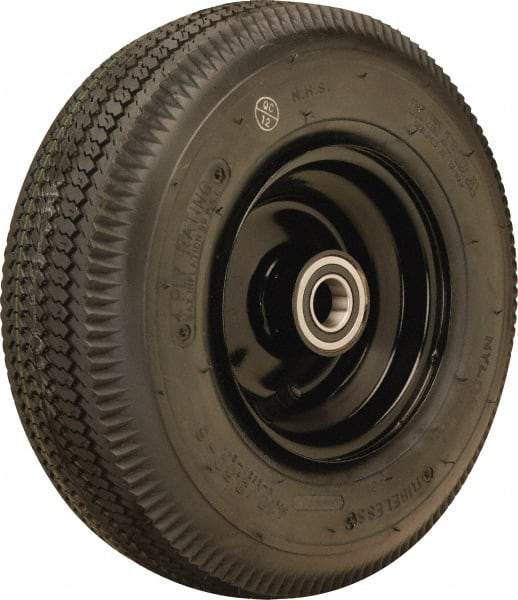 Hamilton - 12 Inch Diameter x 4-1/8 Inch Wide, Rubber Caster Wheel - 625 Lb. Capacity, 3-9/16 Inch Hub Length, 3/4 Inch Axle Diameter, Sealed Precision Ball Bearing - A1 Tooling