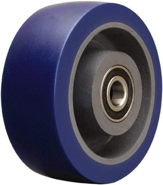 Hamilton - 5 Inch Diameter x 1-1/2 Inch Wide, Polyurethane on Cast Iron Caster Wheel - 560 Lb. Capacity, 1-7/8 Inch Hub Length, 1/2 Inch Axle Diameter, Sealed Precision Ball Bearing - A1 Tooling