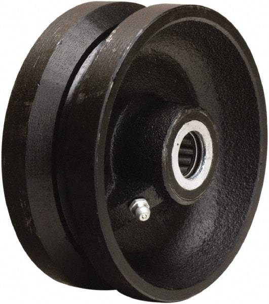 Hamilton - 5 Inch Diameter x 2 Inch Wide, Cast Iron Caster Wheel - 800 Lb. Capacity, 2-3/16 Inch Hub Length, 5/8 Inch Axle Diameter, Straight Roller Bearing - A1 Tooling