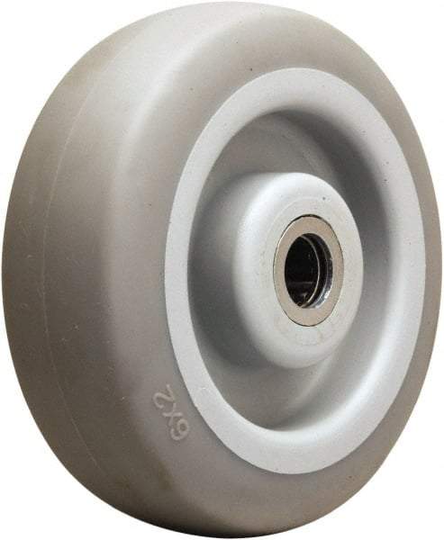 Hamilton - 6 Inch Diameter x 2 Inch Wide, Rubber on Thermoplastic Caster Wheel - 410 Lb. Capacity, 2-3/16 Inch Hub Length, 3/4 Inch Axle Diameter, Straight Roller Bearing - A1 Tooling