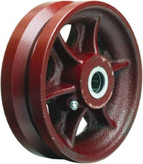 Hamilton - 6 Inch Diameter x 2 Inch Wide, Cast Iron Caster Wheel - 1,000 Lb. Capacity, 2-1/4 Inch Hub Length, 1/2 Inch Axle Diameter, Straight Roller Bearing - A1 Tooling