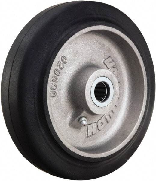 Hamilton - 8 Inch Diameter x 2 Inch Wide, Rubber on Aluminum Caster Wheel - 500 Lb. Capacity, 2-1/4 Inch Hub Length, 1 Inch Axle Diameter, Straight Roller Bearing - A1 Tooling