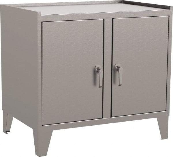 Jamco - 2 Shelf Locking Storage Cabinet - Stainless Steel, 36" Wide x 24" Deep x 34" High - A1 Tooling