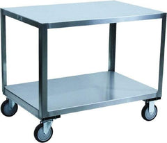 Jamco - 1,200 Lb Capacity, 48" Wide x 24" Long x 34" High Transport Cart - 2 Shelf, Stainless Steel - A1 Tooling