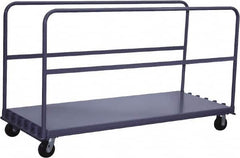 Jamco - 2,000 Lb Capacity Adjustable Sheet & Panel Truck - Steel Deck, 48" OAW, 9" Platform Height, Phenolic Casters - A1 Tooling