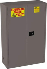 Jamco - 2 Door, 2 Shelf, Yellow Steel Double Wall Safety Cabinet for Flammable and Combustible Liquids - 65" High x 18" Wide x 43" Deep, Manual Closing Door, 3 Point Key Lock, 45 Gal Capacity - A1 Tooling