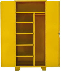 Jamco - 4 Shelf Locking Storage Cabinet - Steel, 48" Wide x 24" Deep x 78" High, Yellow - A1 Tooling