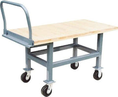 Jamco - 2,000 Lb Capacity Platform Truck - Hardwood Deck, 24" OAW, 26" Platform Height, Phenolic Casters - A1 Tooling