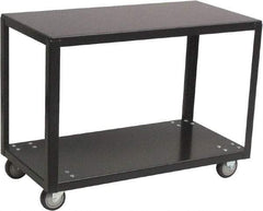 Jamco - 800 Lb Capacity, 48" Wide x 24" Long x 28" High Transport Cart - 2 Shelf, Steel, 2 Rigid/2 Swivel Casters - A1 Tooling