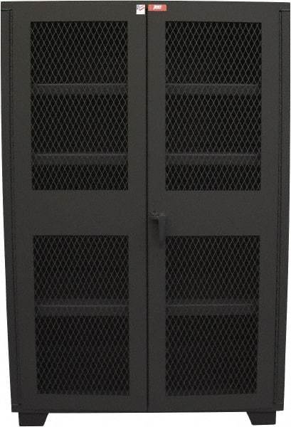 Jamco - 4 Shelf Visible Storage Cabinet - Steel, 60" Wide x 24" Deep x 78" High, Black - A1 Tooling