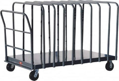 Jamco - 1,800 Lb Capacity Adjustable Panel Truck - Steel Deck, 48" OAW, 9" Platform Height, Phenolic Casters - A1 Tooling