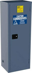 Jamco - 1 Door, 3 Shelf, Blue Steel Double Wall Safety Cabinet for Flammable and Combustible Liquids - 65" High x 18" Wide x 23" Deep, Self Closing Door, 3 Point Key Lock, 24 Gal Capacity - A1 Tooling