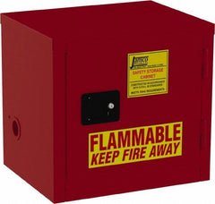 Jamco - 1 Door, 1 Shelf, Red Steel Double Wall Safety Cabinet for Flammable and Combustible Liquids - 22" High x 18" Wide x 23" Deep, Manual Closing Door, 3 Point Key Lock, 12 Gal Capacity - A1 Tooling