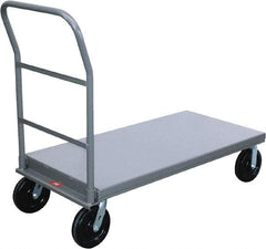 Jamco - 4,000 Lb Capacity Platform Truck - Steel Deck, 72" OAW, 12" Platform Height, Phenolic Casters - A1 Tooling