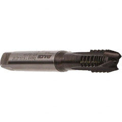 Emuge - M8x1.25 Metric Coarse, 3 Flute, Nitride Finish, Cobalt Spiral Point Tap - Plug Chamfer, Right Hand Thread, 90mm OAL, 20mm Thread Length, 8mm Shank Diam, 6H Class of Fit, Series Rekord B - Exact Industrial Supply