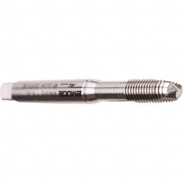 Emuge - M2.5x0.45 Metric Coarse, 2 Flutes, Modified Bottoming Chamfer, Bright Finish, Cobalt Spiral Point STI Tap - 0.1378" Shank Diam, 0.1063" Square Size, 6H (mod) Class of Fit, Series Rekord B-AL - Exact Industrial Supply