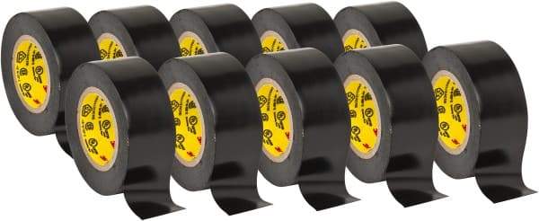 3M - 3/4" x 20', Black Vinyl Electrical Tape - 7 mil Thick, 1,150 V/mil Dielectric Strength - A1 Tooling