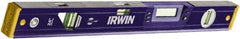 Irwin - 24" Long 3 Vial Box Beam Level - Aluminum, Blue - A1 Tooling