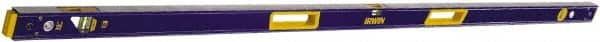 Irwin - 96" Long 3 Vial Box Beam Level - Aluminum, Blue - A1 Tooling