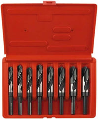 Irwin - 9/16 to 1", 118° Point, Bright Finish, High Speed Steel Reduced Shank Drill Bit Set - A1 Tooling