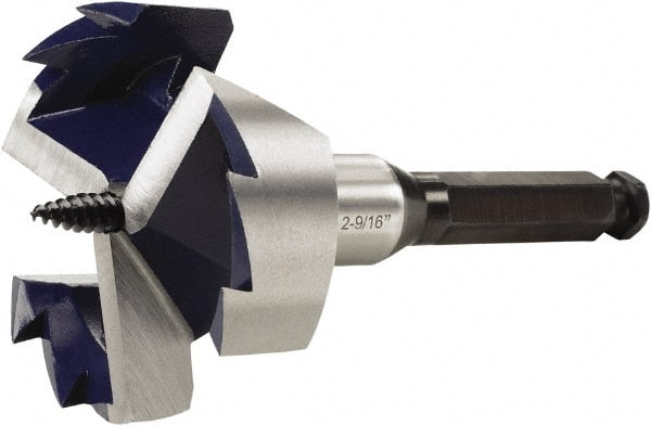 Irwin - 2-9/16", 7/16" Hex Shank, Self Feed Drill Bit - A1 Tooling