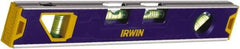 Irwin - Magnetic 12" Long 4 Vial Torpedo Level - Aluminum, Blue - A1 Tooling