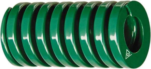 Associated Spring Raymond - 25mm Hole Diam, 12.5mm Rod Diam, 2" Free Length, Green Die Spring - 283 Lb Max Deflection, 1.0827" Max Deflection, Light Duty, Chromium Alloy Steel - A1 Tooling