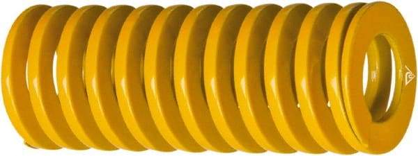 Associated Spring Raymond - 3/4" Hole Diam, 3/8" Rod Diam, 1-1/2" Free Length, Yellow Die Spring - 434 Lb Max Deflection, 0.3819" Max Deflection, Extra Heavy Duty, Chromium Alloy Steel - A1 Tooling